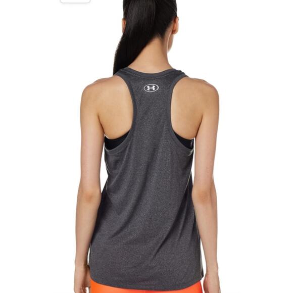 Under Armour Womens Charcoal Gray Standard Teck Solid Tech Top Size Small - Picture 4 of 12